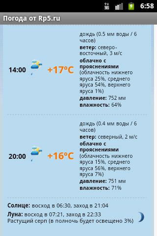 Погода от Rp5.ru