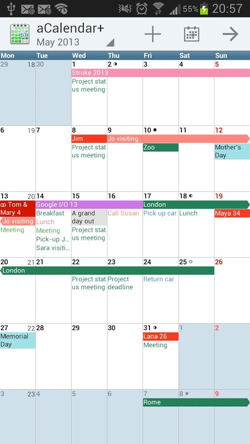 aCalendar+ Calendar & Tasks