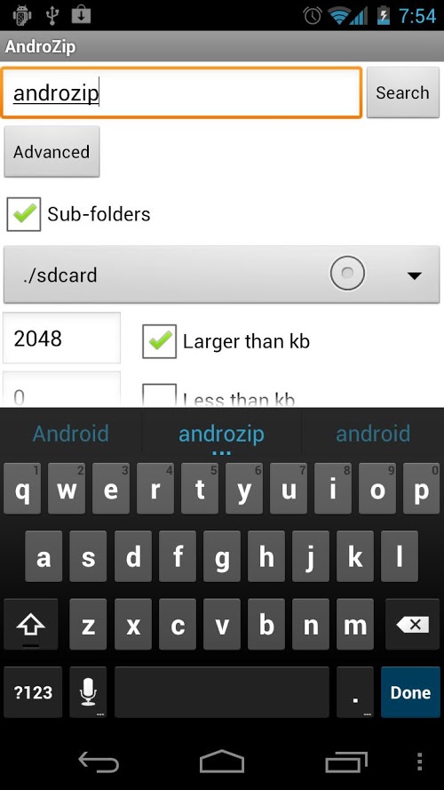 AndroZip™  File Manager