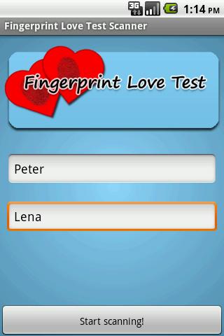 Fingerprint Love Test Scanner